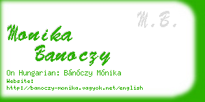 monika banoczy business card