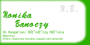 monika banoczy business card